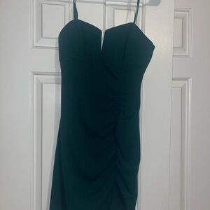 Emerald Sundae Dark Green Strapless Dress
